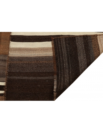 Brown Striped Vintage Kilim Rug - 6`2