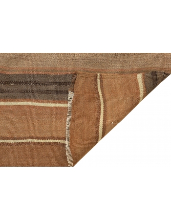 Brown Vintage Turkish Kars Kilim - 4`11