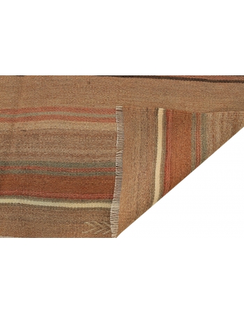 Vintage Brown Kars Kilim Rug - 4`9