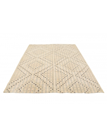 Modern Vintage Turkish Kilim Rug - 6`7