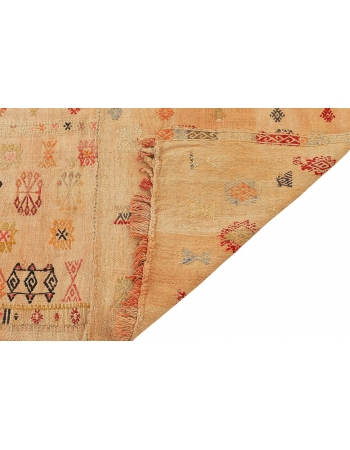 Vintage Embroidered Turkish Kilim Rug - 4`7