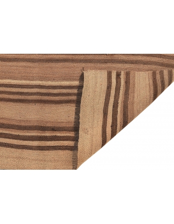 Striped Brown Vintage Kilim Rug - 3`8