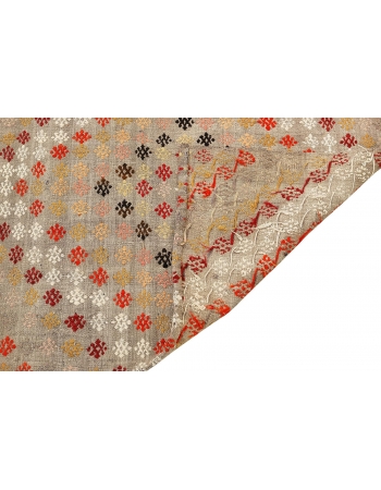 Vintage Decorative Embroidered Kilim Rug - 5`9