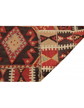 Vintage Decorative Turkish Kilim Rug - 5`7