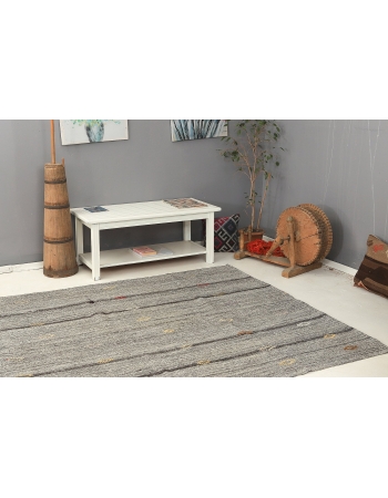 Gray Vintage Modern Kilim Rug - 6`3