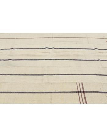 Striped Vintage Turkish Kilim Rug - 6`2