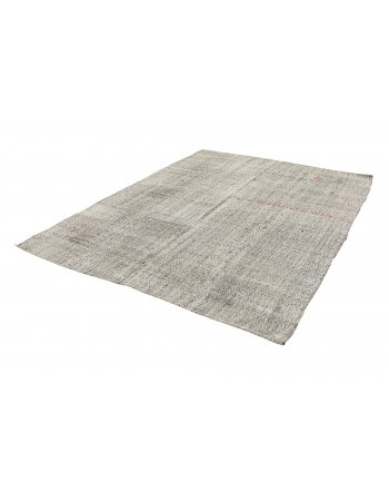 Vintage Gray Modern Kilim Rug - 7`3