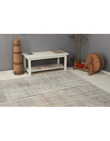 Vintage Gray Modern Kilim Rug - 7`3