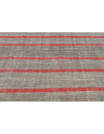 Red & Gray Vintage Kilim Rug - 5`11