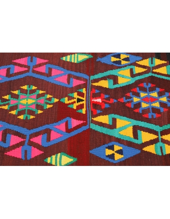 Colorful Small Vintage Kilim Rug - 2`10