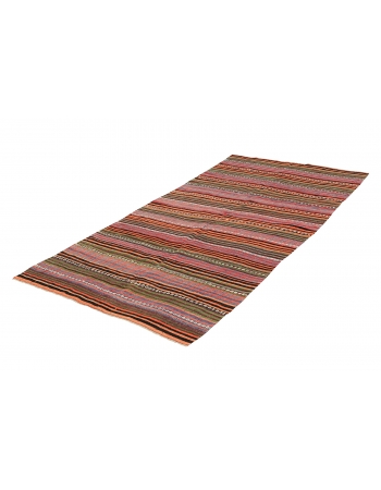 Colorful Vintage Striped Kilim Rug - 4`9