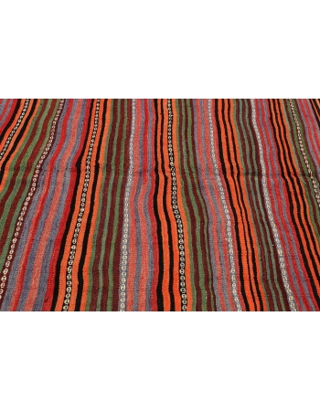 Colorful Vintage Striped Kilim Rug - 4`9