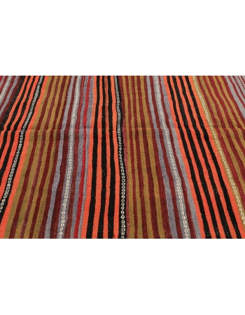 Vintage Turkish Striped Kilim Rug - 5`7