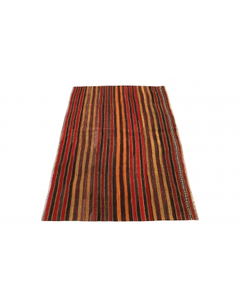 Small Vintage Striped Kilim Rug - 3`5