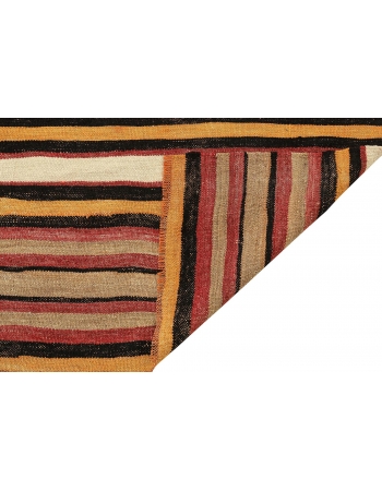 Striped Vintage Turkish Kilim Rug - 6`0