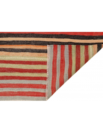 Decorative Turkish Vintage Striped Kilim - 5`9