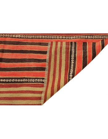 Striped Turkish Vintage Kilim Rug - 5`2