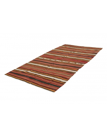 Striped Decorative Vintage Kilim Rug - 5`6
