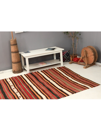 Striped Decorative Vintage Kilim Rug - 5`6