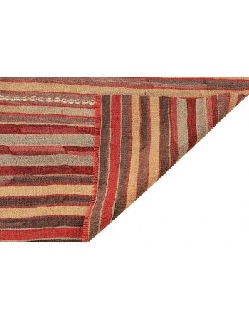 Striped Vintage Turkish Kilim Rug - 4`7