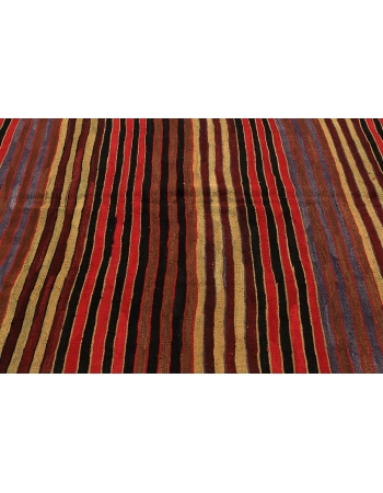 Striped Vintage Turkish Kilim Rug - 5`4