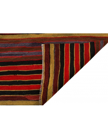 Striped Vintage Turkish Kilim Rug - 5`4