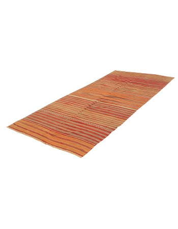 Striped Decorative Vintage Kilim Rug - 4`3