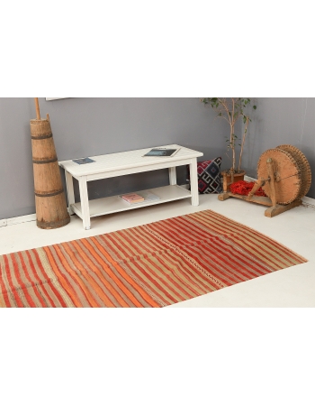 Striped Decorative Vintage Kilim Rug - 4`3