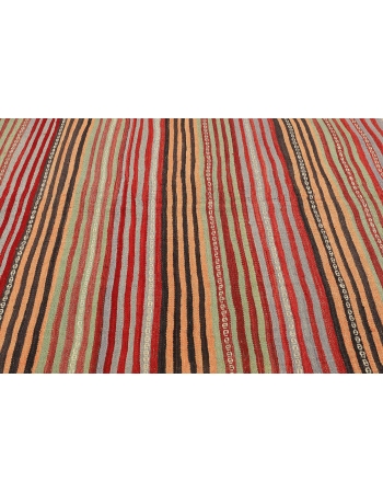 Decorative Striped Vintage Kilim Rug - 5`3