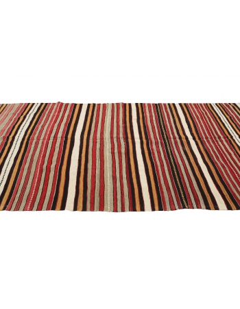 Striped Turkish Vintage Kilim Rug - 5`9