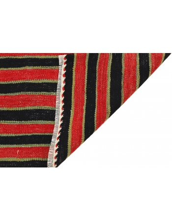 Square Striped Vintage Kilim Rug - 4`11