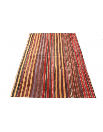 Small Striped Vintage Kilim Rug - 3`9