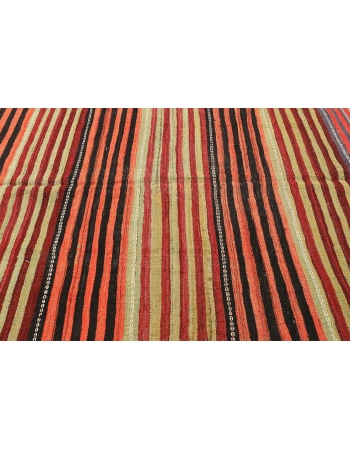 Decorative Striped Vintage Kilim Rug - 5`10