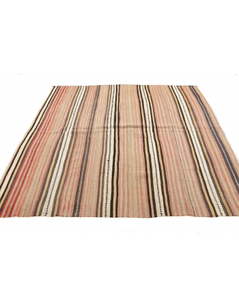 Decorative Striped Vintage Kilim Rug - 6`5