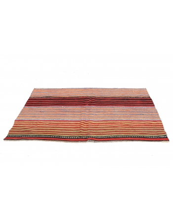 Small Vintage Striped Kilim Rug - 4`5