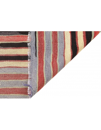 Vintage Striped Turkish Kilim Rug - 3`5