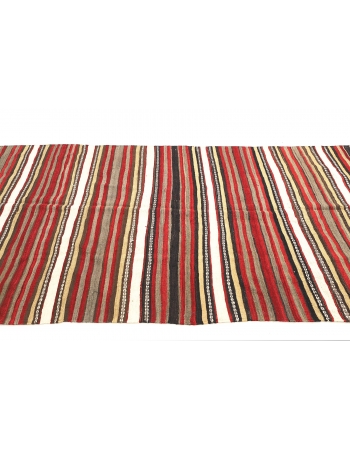 Striped Vintage Turkish Kilim Rug - 5`7