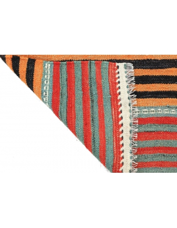 Vintage Striped Turkish Kilim Rug - 6`3