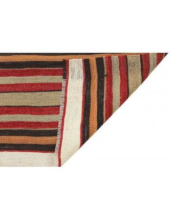 Striped Vintage Turkish Kilim Rug - 5`4