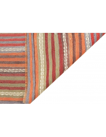 Striped Vintage Turkish Kilim Rug - 5`4