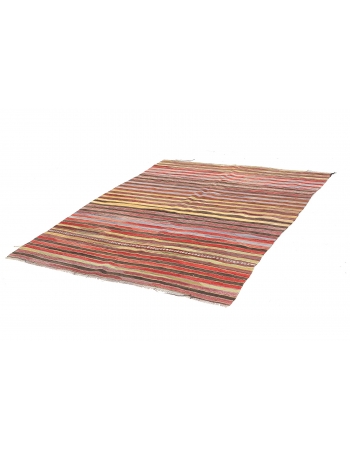 Vintage Striped Kilim Rug - 4`11