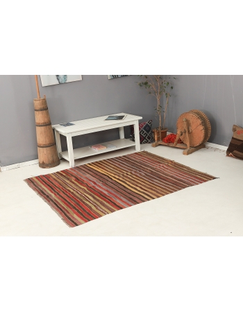 Vintage Striped Kilim Rug - 4`11