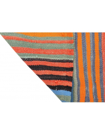 Small Colorful Striped Kilim Rug - 3`3