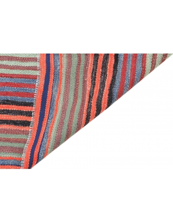 Vintage Turkish Striped Kilim Rug - 4`11
