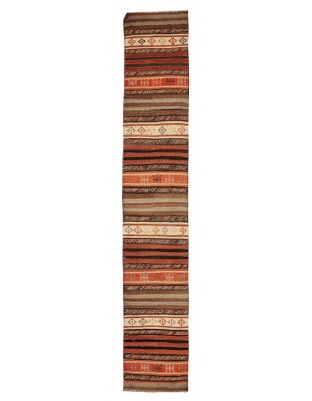 Antique Turkish Kilim Runner - 2`7" x 15`9"