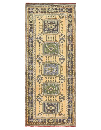 Decorative Vintage Turkish Oushak Rug - 4`6" x 10`11"