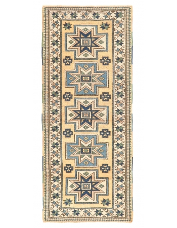 Decorative Vintage Turkish Wool Rug - 2`11" x 6`11"