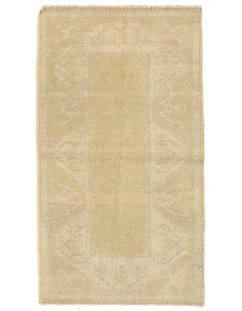 Small Washed Out Vintage Turkish Rug - 2`7" x 4`9"
