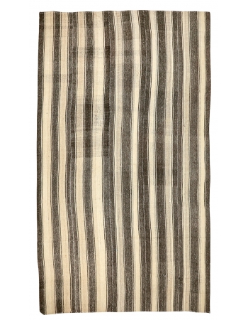 Striped Large Vintage Kilim Rug - 7`3" x 12`8"