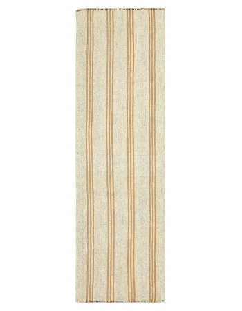 Striped Vintage Small Kilim Runner - 2`4" x 7`10"